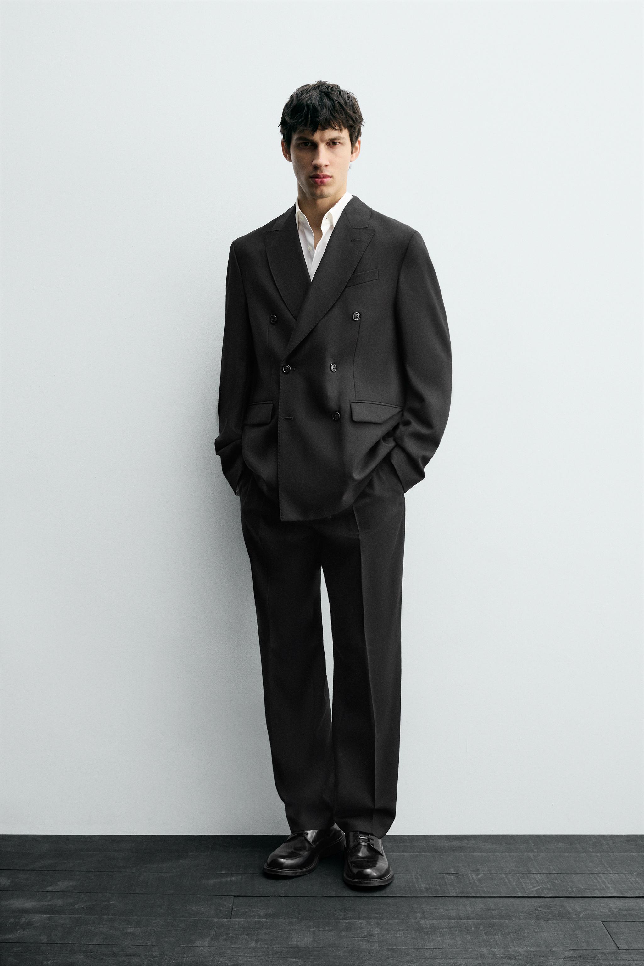 100% WOOL SUIT PANTS